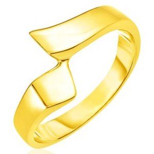 EYE-POPPING 14k Yellow Gold Polished Crossover Style Ring